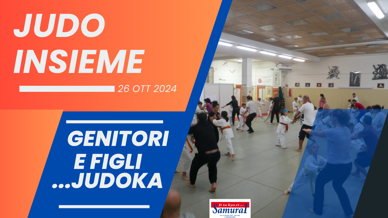 genitori e figli sul tatami a lezione di judo